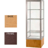 Keepsake Display Case Light Oak Vinyl Base, Bronze Frame, Clear Back 24"W x 72"H