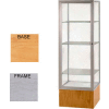 Keepsake Display Case Autumn Oak Base, Satin Frame, Clear Back 24"W x 72"H