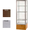 Keepsake Display Case Walnut Vinyl Base, Satin Frame, Clear Back 24"W x 72"H