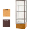 Keepsake Display Case Autumn Oak Base, Bronze Frame, Mirror Back 24"W x 72"H