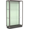 Prominence Display Case Dark Bronze Frameame, Fabric Back, Silding Door