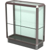 Prominence Display Case Dark Bronze Frameame, Fabric Back 36"W x 14"D x 40"H