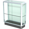 Prominence Display Case Chrome Frame, Fabric Back 36"W x 14"D x 40"H