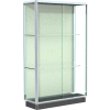 Prominence Display Case Chrome Frame, Fabric Back 48"W x 18"D x 78"H