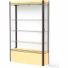 Contempo Lighted Floor Case, White Back, Light Maple Base, Dark Bronze Frame, 48"L x 72"H x 14"D