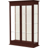 Varsity Lighted Floor Case, Hinged Doors, Plaque Back, Espresso Frame, 48"L x 77"H x 18"D
