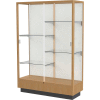 Heritage Display Case Autumn Oak, Fabric Back 48"W x 18"D x 70"H