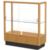 Heritage Display Case Autumn Oak, White Back 36"W x 14"D x 40"H