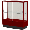 Heritage Display Case Cordovan, Fabric Back 36"W x 14"D x 40"H