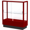 Heritage Display Case Cordovan, White Back 36"W x 14"D x 40"H