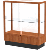 Heritage Display Case Danish Walnut, White Back 36"W x 14"D x 40"H
