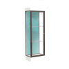 Edge Lighted Floor Case, Pewter Back, Dark Bronze Frame, 6" Frosty White Base, 24"W x 76"H x 20"D