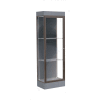 Edge Lighted Floor Case, Slate Back, Dark Bronze Frame, 6" Carbon Mesh Base, 24"W x 76"H x 20"D
