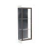 Edge Lighted Floor Case, Slate Back, Dark Bronze Frame, 6" Frosty White Base, 24"W x 76"H x 20"D