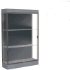 Edge Lighted Floor Case, Slate Back, Dark Bronze Frame, 6" Carbon Mesh Base, 48"W x 76"H x 20"D