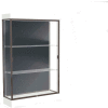 Edge Lighted Floor Case, Slate Back, Dark Bronze Frame, 6" Frosty White Base, 48"W x 76"H x 20"D