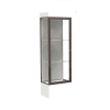 Edge Lighted Floor Case, Harbor Back, Dark Bronze Frame, 12" Frosty White Base, 24"W x 76"H x 20"D