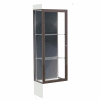 Edge Lighted Floor Case, Slate Back, Dark Bronze Frame, 12" Frosty White Base, 24"W x 76"H x 20"D