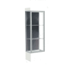 Edge Lighted Floor Case, Slate Back, Satin Frame, 12" Frosty White Base, 24"W x 76"H x 20"D