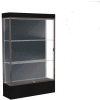 Edge Lighted Floor Case, Slate Back, Dark Bronze Frame, 12" Black Base, 48"W x 76"H x 20"D