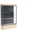 Edge Lighted Floor Case, Slate Back, Dark Bronze Frame, 12" Chardonnay Base, 48"W x 76"H x 20"D