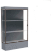 Edge Lighted Floor Case, Slate Back, Dark Bronze Frame, 12" Carbon Mesh Base, 48"W x 76"H x 20"D