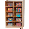 Vertical Storage with Ten Clear Trays