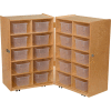 Folding Vertical Storage with Twenty Clear Trays