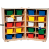 Folding Vertical Storage with Twenty Assorted Trays