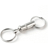 KEY-BAK #1121 Quick Release Pull Apart Key Accessory with 2 Split Rings Chrome Cylinder