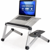 Uncaged Ergonomics WECS WorkEZ Cool Laptop Stand with Fans, USB Ports & Mouse Pad, Silver