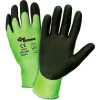 Zone Defense Green HPPE Shell Cut Resistant Gloves, Black Nitrile Palm Coat, Med - Pkg Qty 12