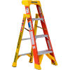 Werner 4' Fiberglass Leansafe Ladder w/ Plastic Tool Tray, 300 lb. Cap - L6204