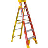 Werner 6' Fiberglass Leansafe Ladder w/ Plastic Tool Tray, 300 lb. Cap - L6206