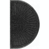WaterHog Eco Grand Elite 3/8" Thick Half Oval Entrance Mat, Black Smoke 3' x 1'8"