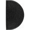 Waterhog Grand Classic Mat Half Oval 6'W X 3'4"L Charcoal
