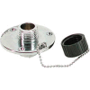 Whitecap 3/4" GHT x 1/2" IPT Raw Water Washdown Round Outlet, Chrome Plated Brass - P-2454