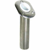 Whitecap 30° Flush Mount Rod Holder Capless w/White Liner, Stainless Steel - S-096