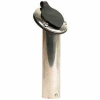 Whitecap 30° Flush Mount Rod Holder Capped w/Black Liner, Stainless Steel - S-096B