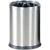 Two-Piece Round Wastebasket, Stainless Steel, 3.5 gal., 9.5"Dia x 12.5"H