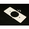 Wiremold 5507t1-Wh Single Receptacle, 1-3/5" Dia. Hole Faceplate, White