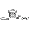 Wiremold 825sfck Floor Box Service Fitting Conversion Kit For 505 Series, Fits 800 Series - Pkg Qty 5