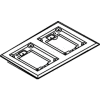 Wiremold 827c Floor Box 2-Gang Carpet Flange, Brass - Pkg Qty 5