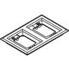 Wiremold 827pcc-Blk Floor Box 2-Gang Carpet Flange, Black - Pkg Qty 15