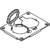 Wiremold 828pr-Blk Floor Box Duplex Receptacle Cover, Black, Flip Lids - Pkg Qty 10