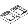 Wiremold 828tal Floor Box 2-Gang Tile Flange, Aluminum - Pkg Qty 5