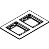 Wiremold 828tcal Floor Box 2-Gang Combination Carpet & Tile Flange, Aluminum