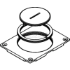 Wiremold 829ck Floor Box Communication Cover, 2-5/8" & 2 1/4" Plugs, Brass - Pkg Qty 10