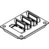 Wiremold 829pfl-Brn Floor Box Non-Metallic Flip Lid Cover W/6a Mini Adapter Bezels, Brown - Pkg Qty 5