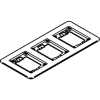 Wiremold 837b Floor Box 3-Gang Combination Carpet & Tile Flange, Brass - Pkg Qty 5